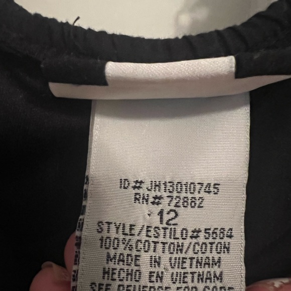 Studio 1940 Black Cotton Turquoise Floral Embroidered High Waist Sundress Sz12 - Picture 6 of 9